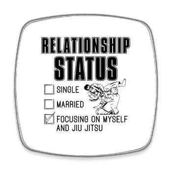 Relationship Status Jiu Jitsu Combat Fight Fighter - Viereckiger Kühlschrankmagnet - Weiß - Vorne
