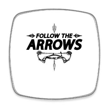 Follow The Archery Arrow Shooting Bowhunter Archer - Square fridge magnet - white - Front