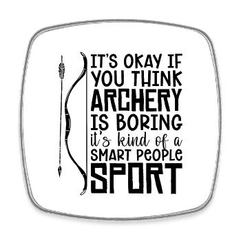 Its Okay If Archery Target Crossbow Hunting Archer - Square fridge magnet - white - Front