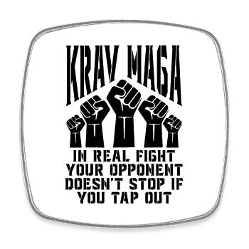 Krav Maga In Real Fight Your Contact Fight Fighter - Viereckiger Kühlschrankmagnet - Weiß - Vorne