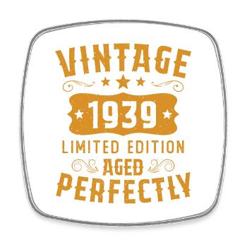 Vintage 1939 Limited Edition Aged Perfectly - Square fridge magnet - white - Front