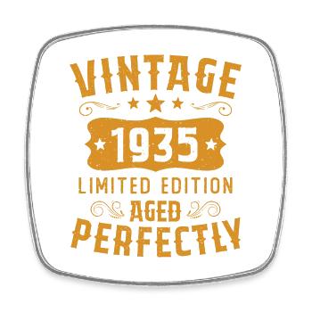 Vintage 1935 Limited Edition Aged Perfectly - Square fridge magnet - white - Front