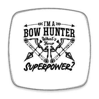 I'm A Bowhunter What's Bowhunting Target Bowhunter - Square fridge magnet - white - Front