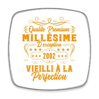 Millésime 2002 Cadeau D'anniversaire Vintage 2002 - Magnet carré - blanc - Devant