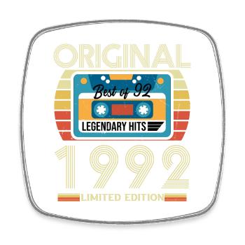 Cadeau D'anniversaire Vintage 1992 - Magnet carré - blanc - Devant