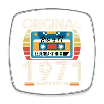 Cadeau D’anniversaire Vintage 1971 Édition Limitée - Magnet carré - blanc - Devant