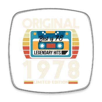 Vintage Birthday Gift 1978 Limited Edition - Square fridge magnet - white - Front