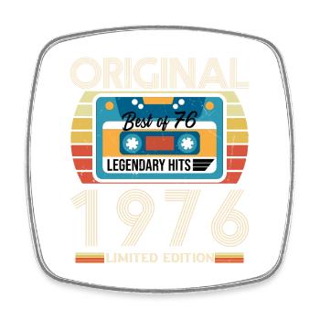 Vintage Birthday Gift 1976 Limited Edition - Square fridge magnet - white - Front