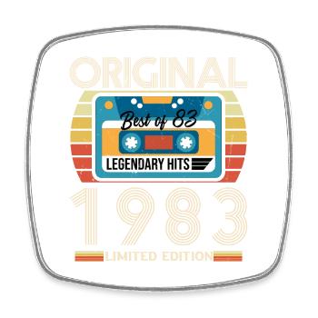 Vintage Birthday Gift 1983 Limited Edition - Square fridge magnet - white - Front