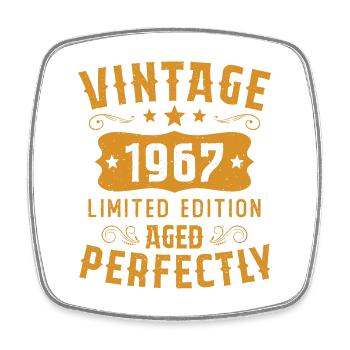 Vintage 1967 Édition Limitée Cadeau D'anniversaire - Magnet carré - blanc - Devant