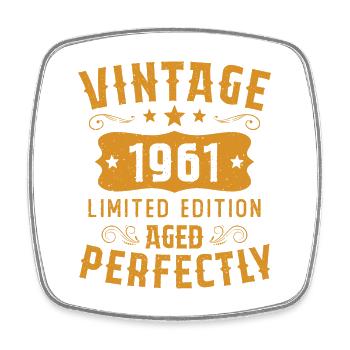 Vintage 1961 édition limitée cadeau d'anniversaire - Magnet carré - blanc - Devant