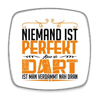 Dart - Viereckiger Kühlschrankmagnet - Weiß - Vorne