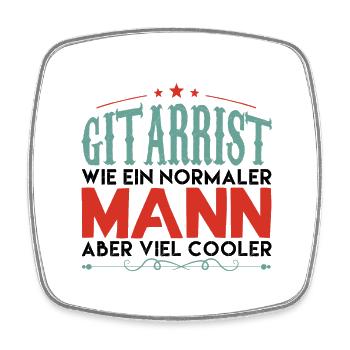 Gitarren Opa Gitarre Großvater Geschenk - Viereckiger Kühlschrankmagnet - Weiß - Vorne