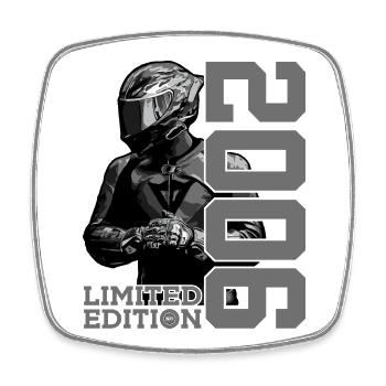 LIMITED EDITION 2006 MOTORCYCLE 20TH BIRTHDAY - Square fridge magnet - white - Front