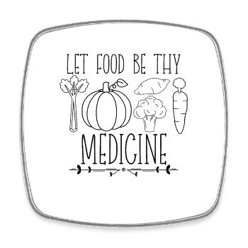 Let Food Be Thy Vegan Chef Chefs végétaliens à base de plantes - Magnet carré - blanc - Devant