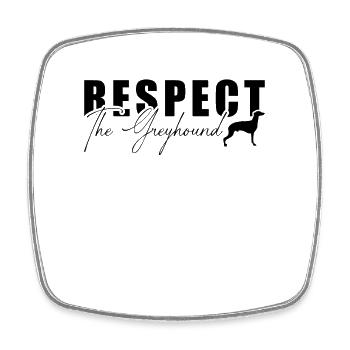 Respect The Greyhounds Dog Racing Greyhound Racer - Magnet carré - blanc - Devant