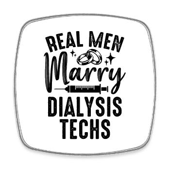 Real Men Marry Medical Nephrologist Dialysis Tech - Viereckiger Kühlschrankmagnet - Weiß - Vorne