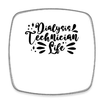 Dialysis Technician Life Hospital Dialysis Nurse - Square fridge magnet - white - Front