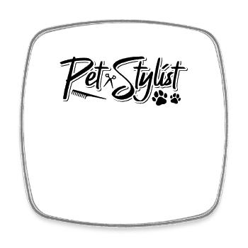 Pet Stylist Pet Groomer Animal Salon Fur Groomer - Viereckiger Kühlschrankmagnet - Weiß - Vorne