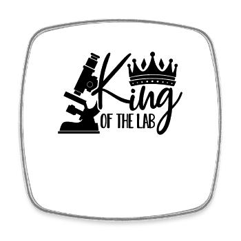King Of The Lab Scientists Laboratory Technician - Viereckiger Kühlschrankmagnet - Weiß - Vorne