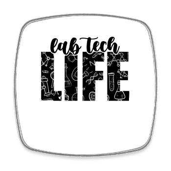 Lab Tech Life Loves Science Laboratory Technician - Viereckiger Kühlschrankmagnet - Weiß - Vorne