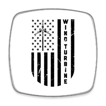 Wind Turbine Renewable Energy Turbine Technician - Square fridge magnet - white - Front