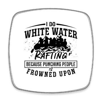 Kayak Paddling I Do White Water Rafting Paddle - Viereckiger Kühlschrankmagnet - Weiß - Vorne