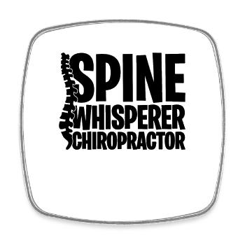 Spine Whisperer Chiropractic Massage Chiropractor - Square fridge magnet - white - Front