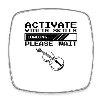 Activate Violin Skills Violin Instrument Violinist - Viereckiger Kühlschrankmagnet - Weiß - Vorne
