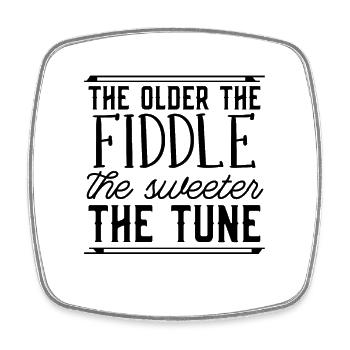 The Older The Fiddle Violin Instrument Violinist - Square fridge magnet - white - Front