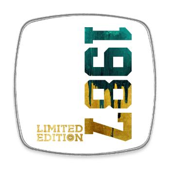 39. GEBURTSTAG LIMITED EDITION 1987 - Viereckiger Kühlschrankmagnet - Weiß - Vorne