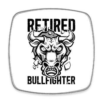 Retired Bullfighter Loves Rodeo Clown Bullfighter - Viereckiger Kühlschrankmagnet - Weiß - Vorne