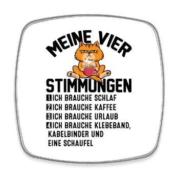 Meine Vier Stimmungen - Viereckiger Kühlschrankmagnet - Weiß - Vorne