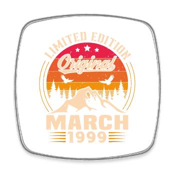 Vintage Nées En Mars 1999 Cadeau D'anniversaire - Magnet carré - blanc - Devant