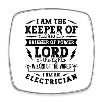 I Am The Keeper Of Repair Technician Electrician - Viereckiger Kühlschrankmagnet - Weiß - Vorne