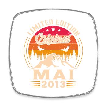 Cadeau D'anniversaire Nées En Mai 2013 - Magnet carré - blanc - Devant