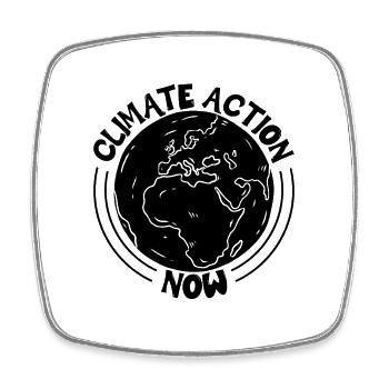 Climate Action Now Activiste pour le climat sur le réchauffement climatique - Magnet carré - blanc - Devant