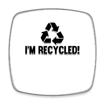 I'm Recycled Recycling Eco Friendly Reuse Recycler - Viereckiger Kühlschrankmagnet - Weiß - Vorne