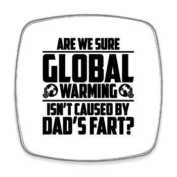 Are We Sure Global Science Global Warming Advocate - Viereckiger Kühlschrankmagnet - Weiß - Vorne
