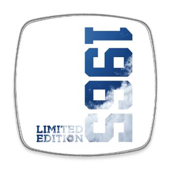 LIMITED EDITION 1965 61ST BIRTHDAY - Square fridge magnet - white - Front