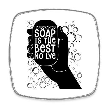 Handcrafted Soap Is The Essential Oils Soap Maker - Square fridge magnet - white - Front
