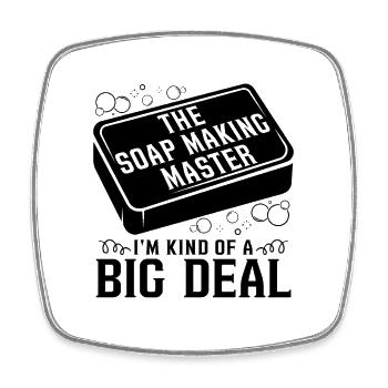 The Soap Making Master Saponification Soap Maker - Square fridge magnet - white - Front