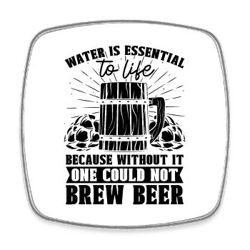 Water Is Essential To Life Home Brewer Beer Brewer - Viereckiger Kühlschrankmagnet - Weiß - Vorne