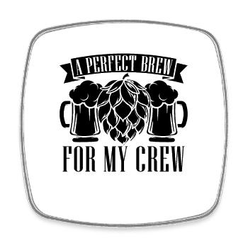 A Perfect Brew For Beer Brewing Malt Beer Brewer - Viereckiger Kühlschrankmagnet - Weiß - Vorne