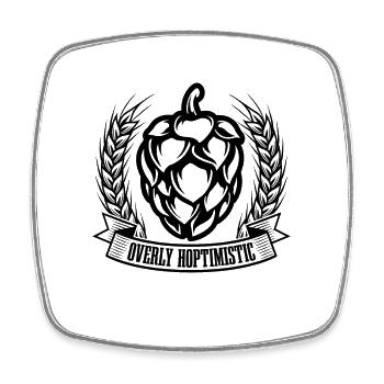 Overly Hoptimistic Craft Beer Lover Beer Brewer - Viereckiger Kühlschrankmagnet - Weiß - Vorne