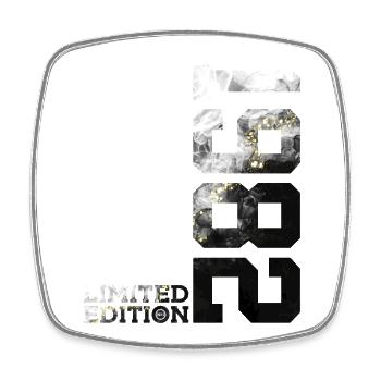 44. GEBURTSTAG 44 JAHRE LIMITED EDITION 1982 - Viereckiger Kühlschrankmagnet - Weiß - Vorne
