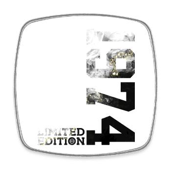 52. GEBURTSTAG 52 JAHRE LIMITED EDITION 1974 - Viereckiger Kühlschrankmagnet - Weiß - Vorne