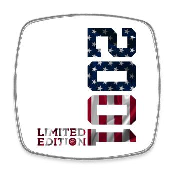 ÉDITION LIMITÉE 2001 USA 24E ANNIVERSAIRE - Magnet carré - blanc - Devant