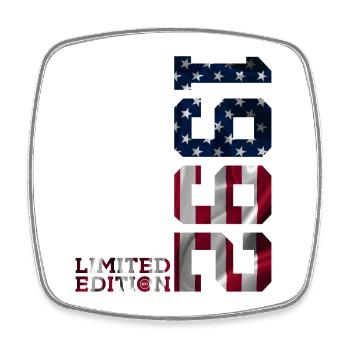 LIMITED EDITION 1992 USA 34TH BIRTHDAY - Square fridge magnet - white - Front