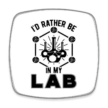 Technicien de laboratoire Science Idée cadeau - Magnet carré - blanc - Devant